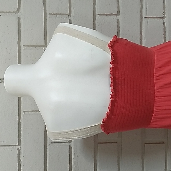 Rue 21 Coral/Cream Lace Floral Maxi Dress. Size Small. - Picture 6 of 11